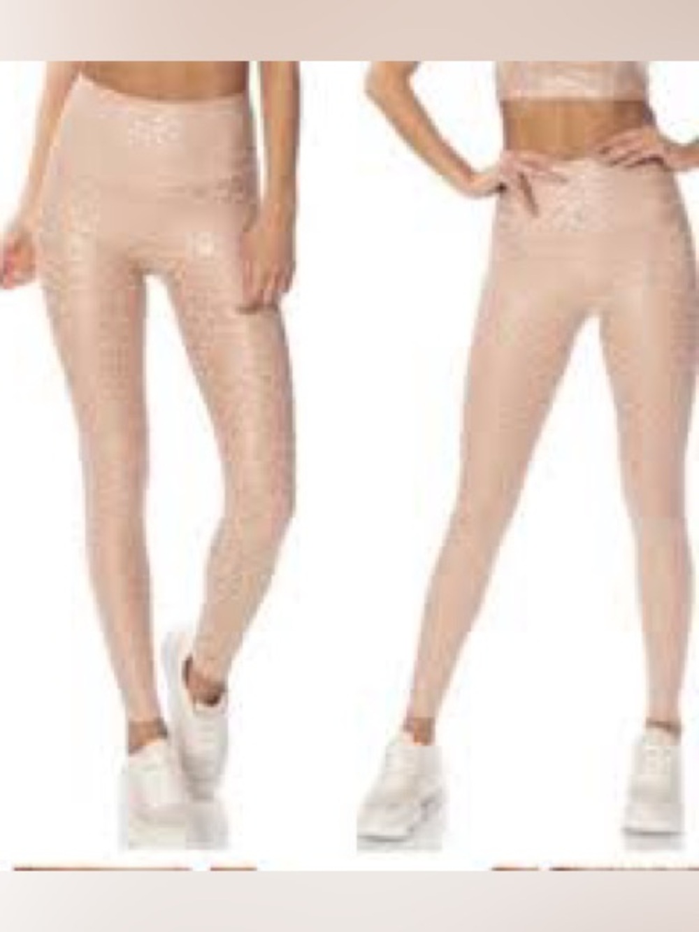 Zyia Active Gold Leopard Light n Tight Hi-Rise Leggings. Size 6-8.